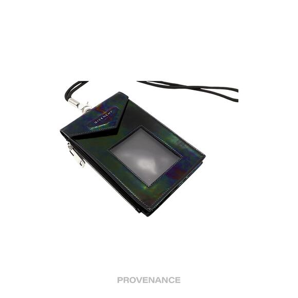 🔴 Givenchy Logo Neck Phone Lanyard Wallet - Iridescent - Picture 3 of 9